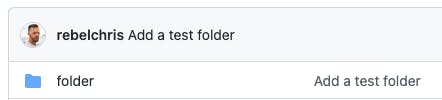 Folder pushed to Git