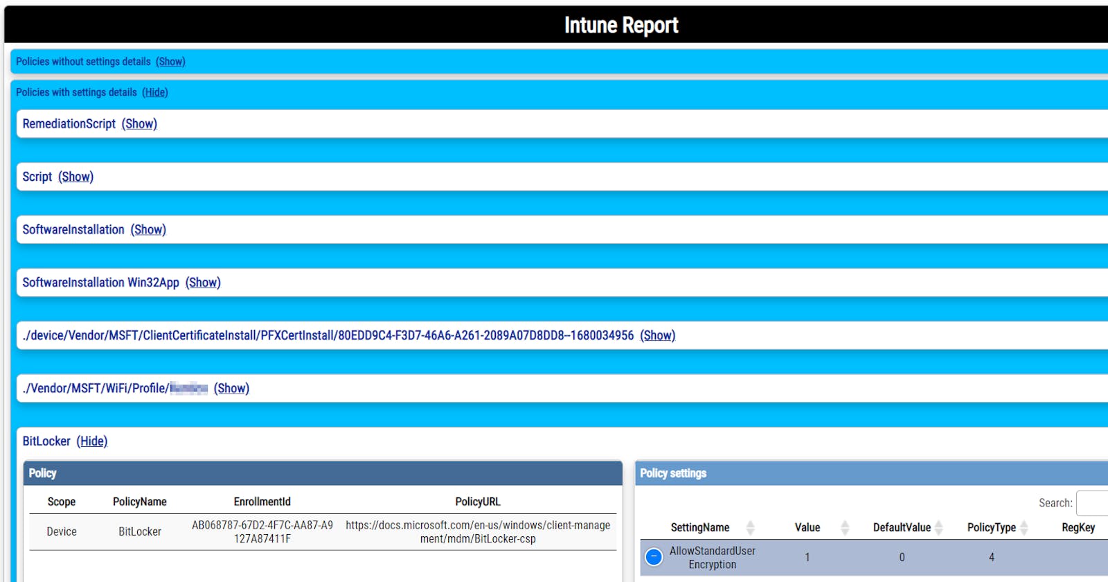 Get a better Intune policy report part 3. (FINAL)