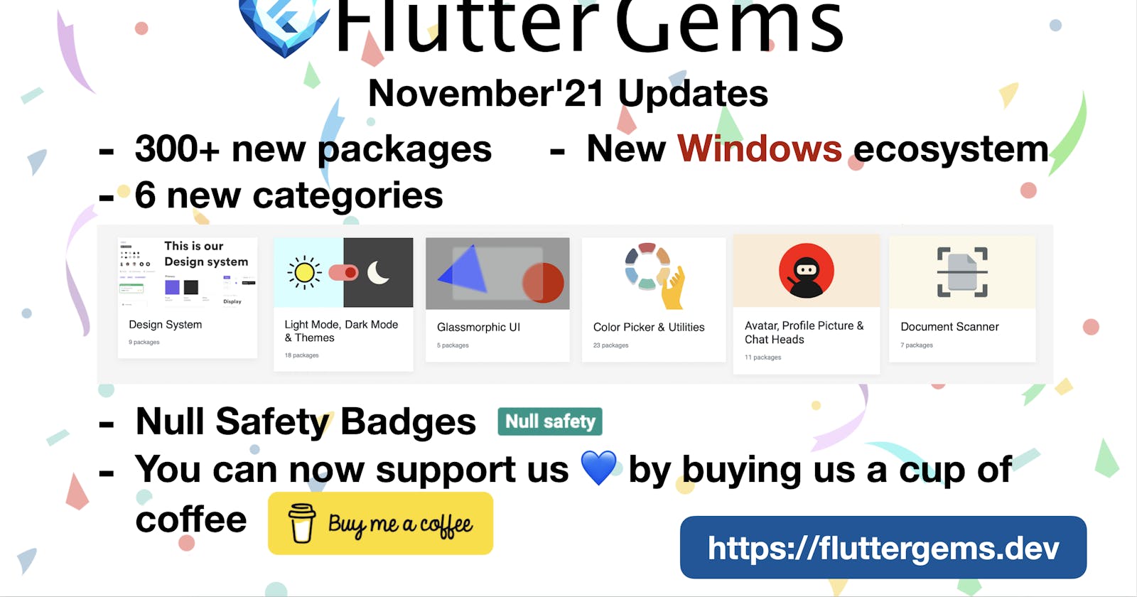 Flutter Gems - November 2021 Update 💙 🎉