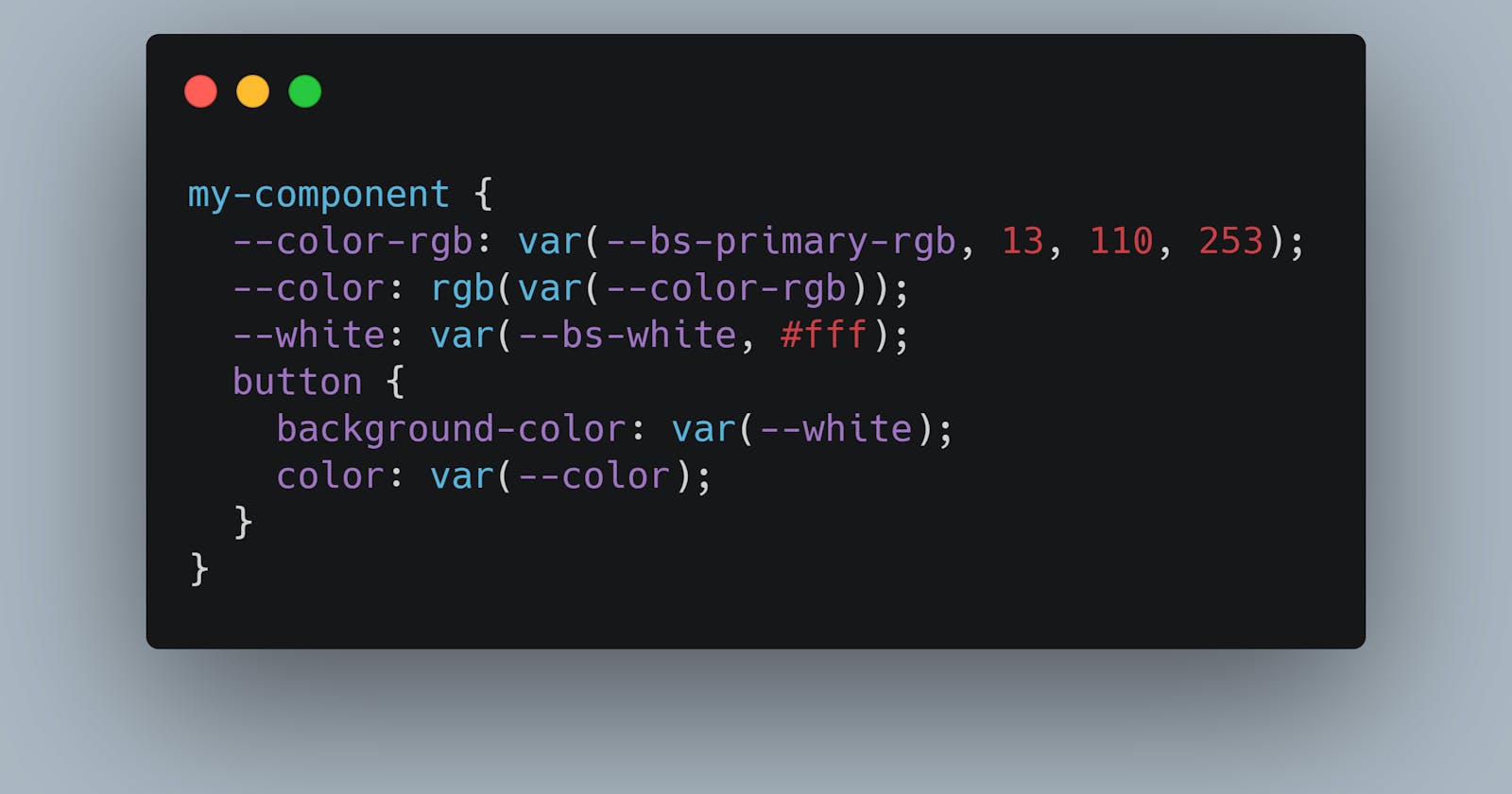 Why you should use RGB values for CSS variables
