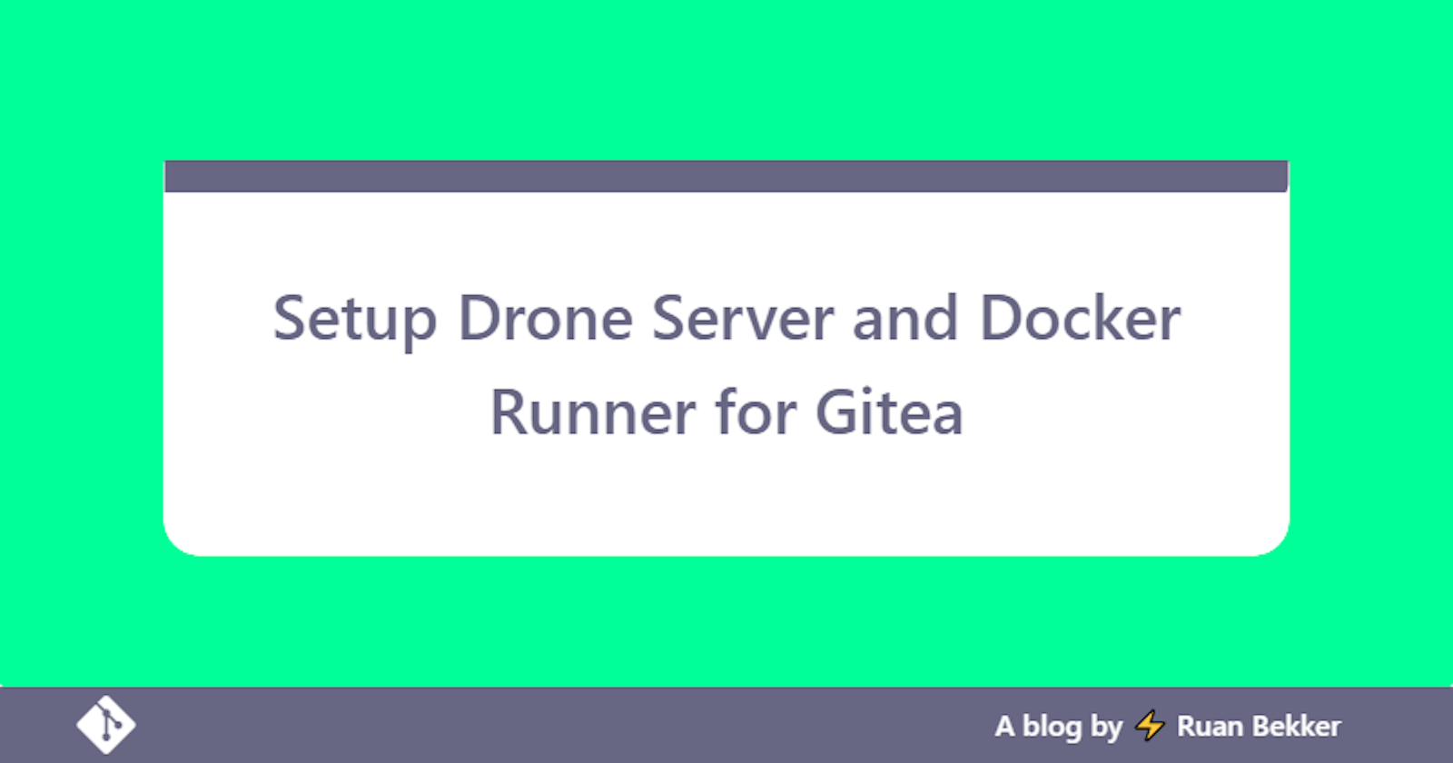 Setup Drone Server and Docker Runner for Gitea