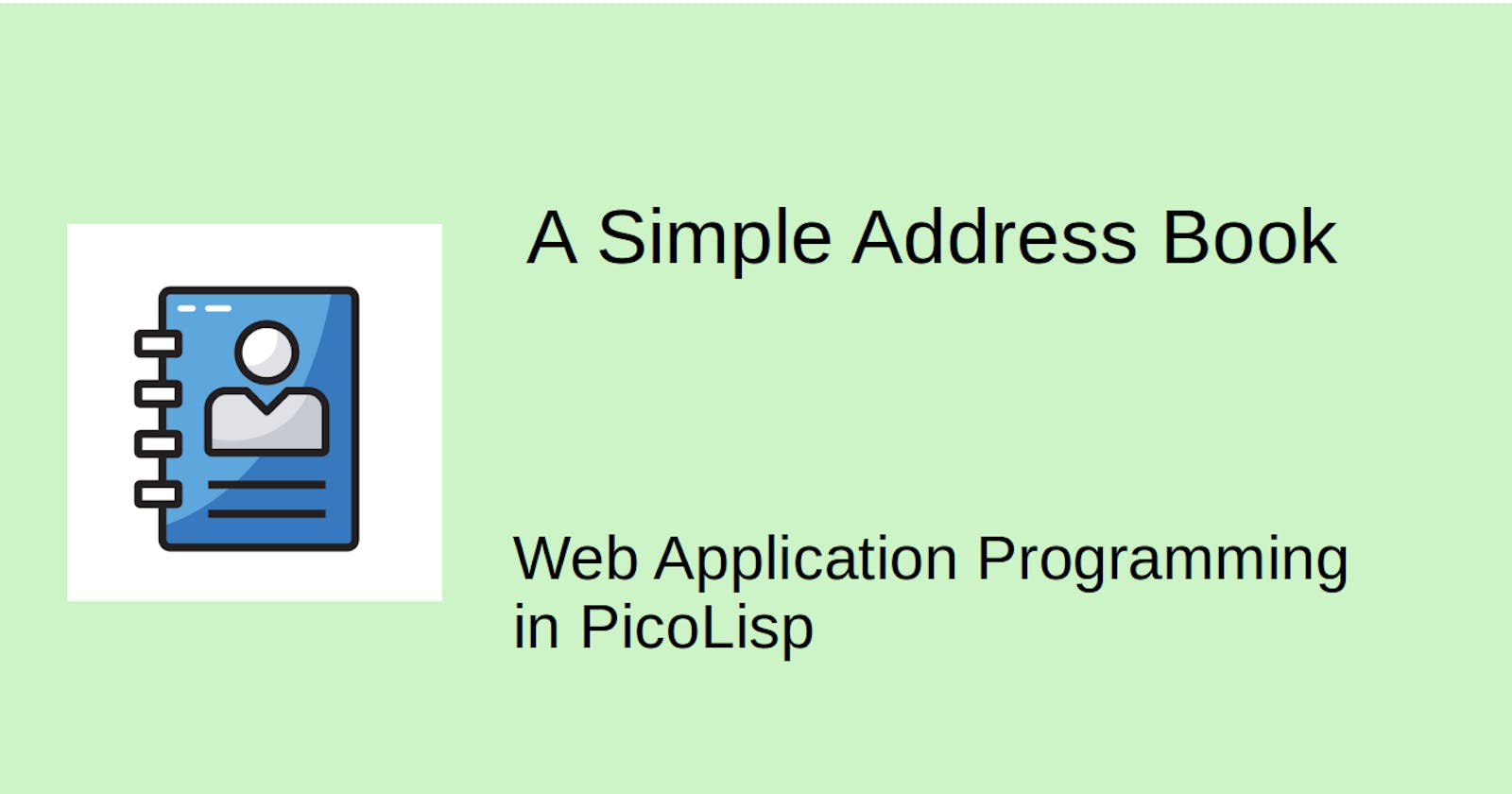 Web App Example: A Simple Address Book