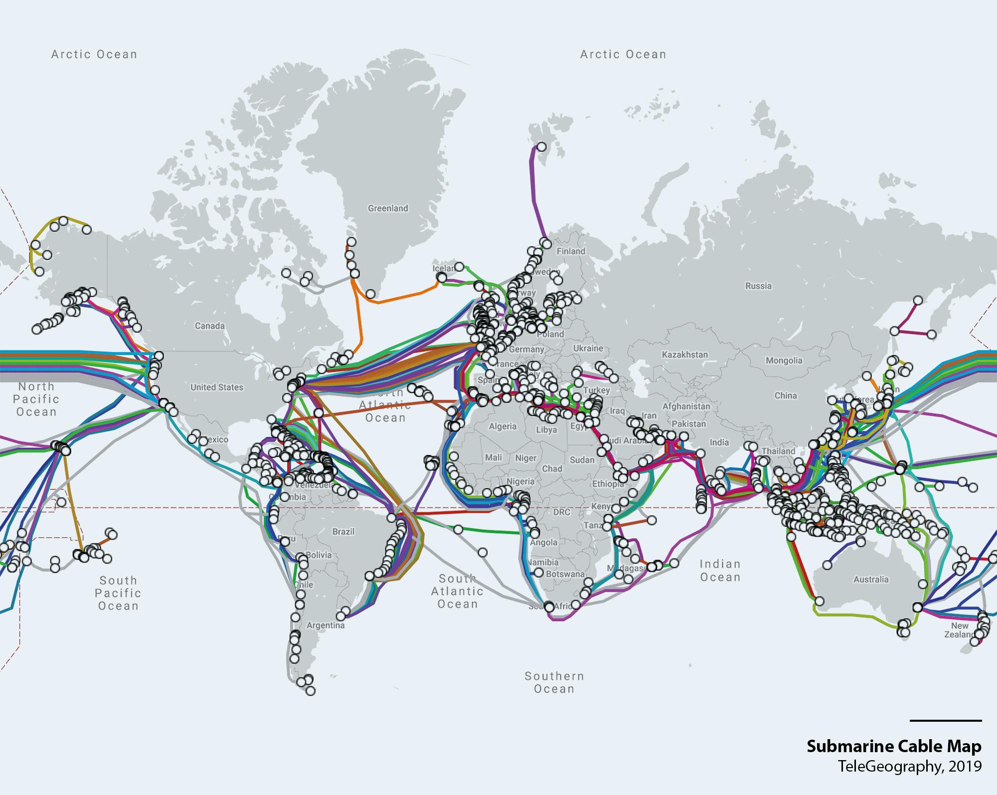 A image that shows cables under the sea