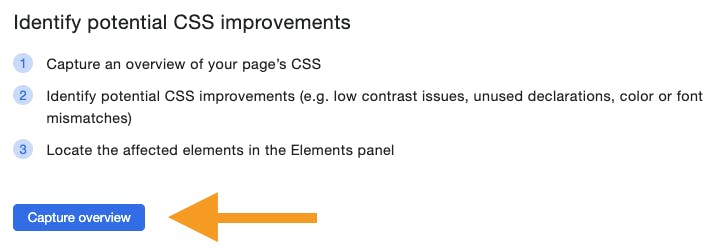 The CSS Overview welcome page