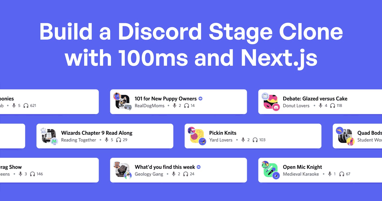 Build a Discord stage channel clone with 100ms and Next.js