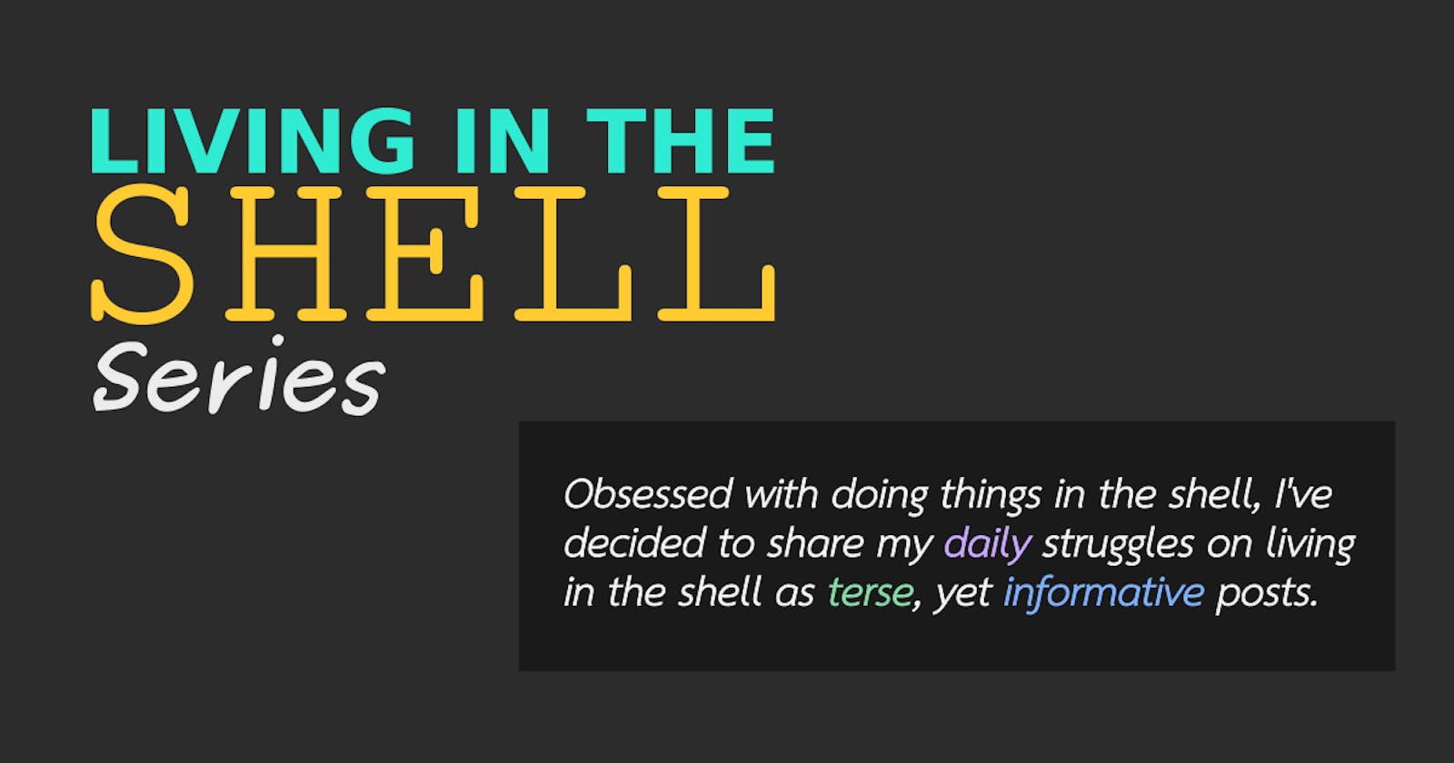 Living in the Shell #1; base64