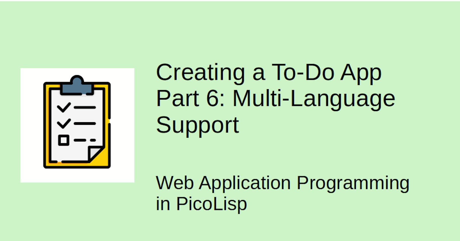 Creating a Todo App - 6: Multi-Language Support