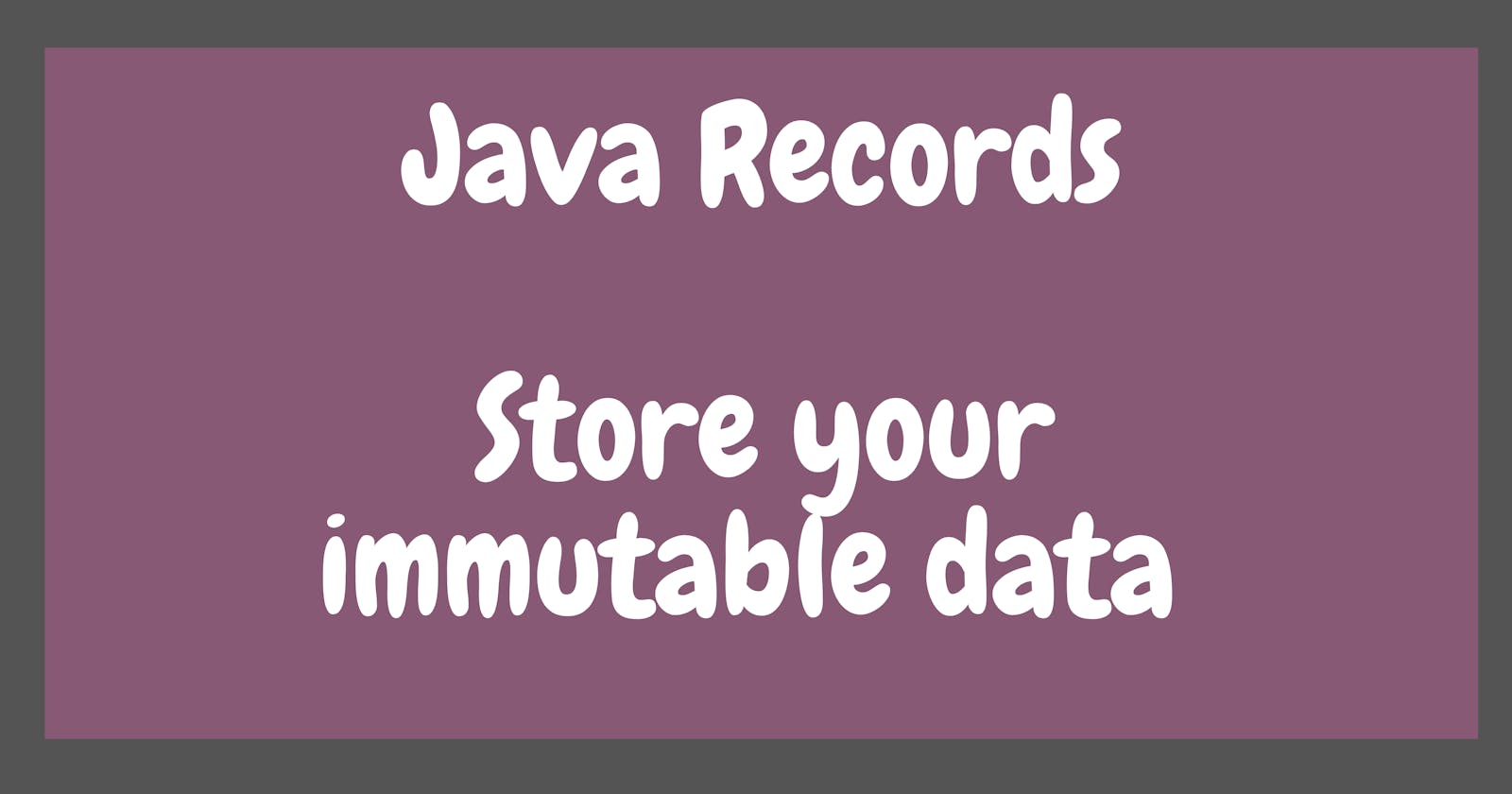 Java Records