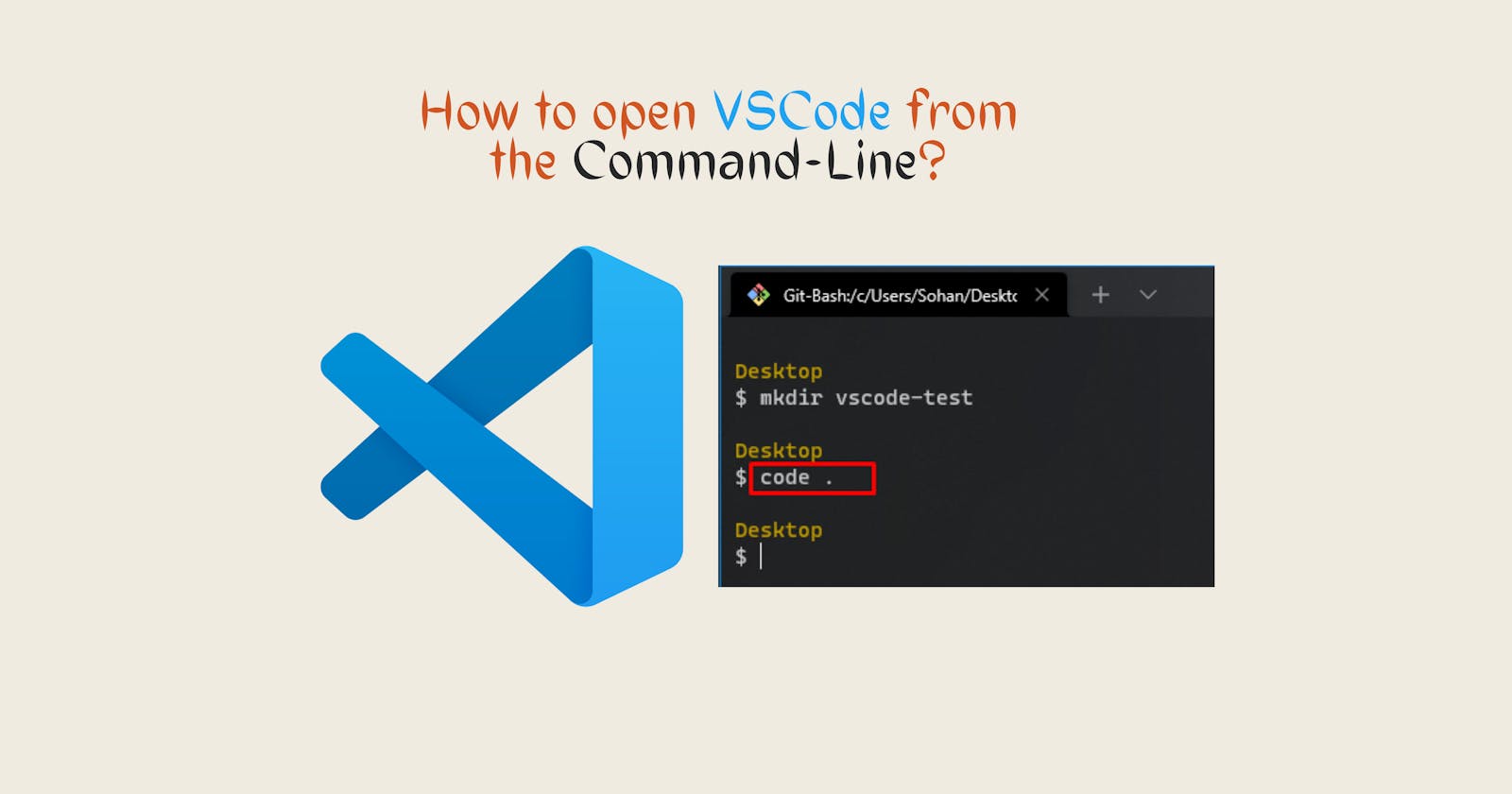 Open Visual Studio Code (VSCode) from Terminal / Command-Line