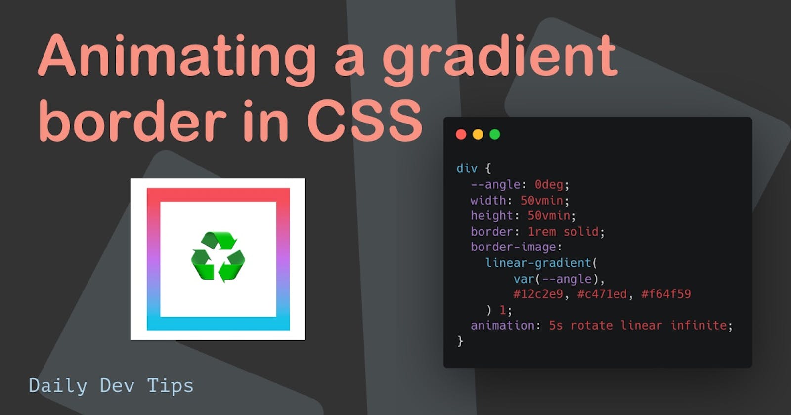 Animating a gradient border in CSS
