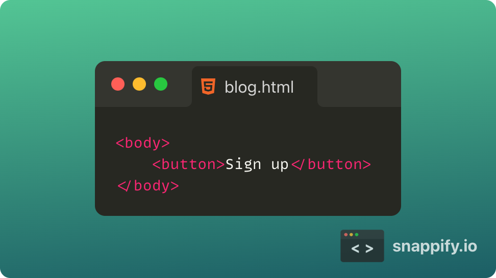 Code in body tag in HTML