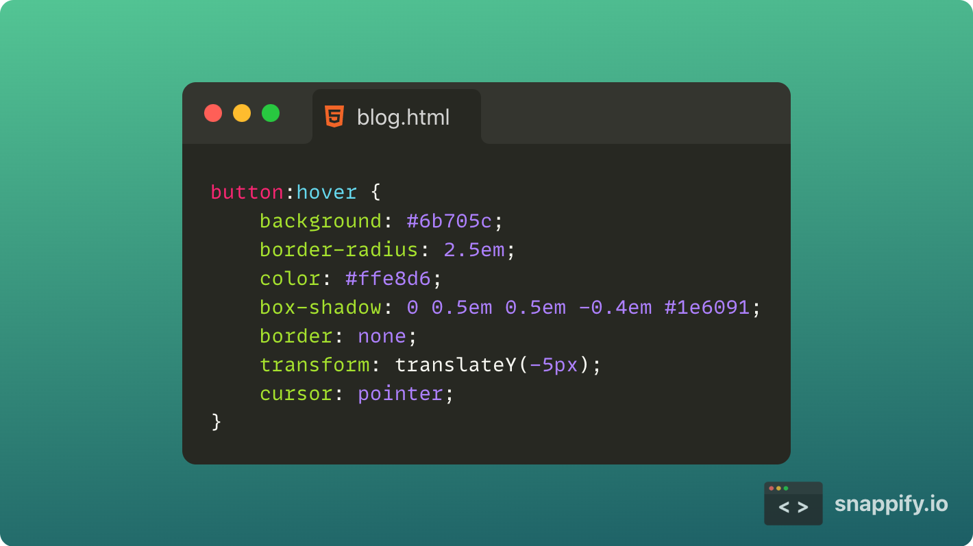 CSS for hover state