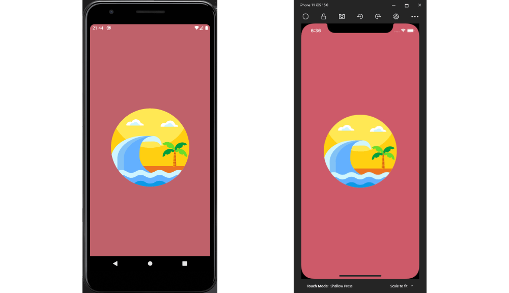 MAUI Beach Splash Screens on Android and iOS