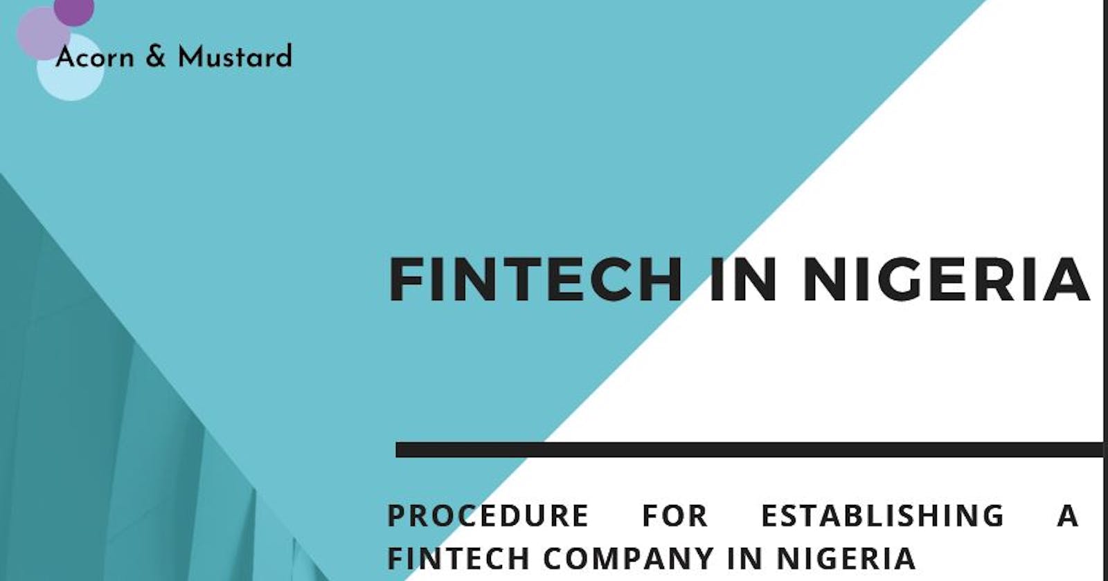 Fintech In Nigeria: Procedure For Establishing A Fintech Company In Nigeria