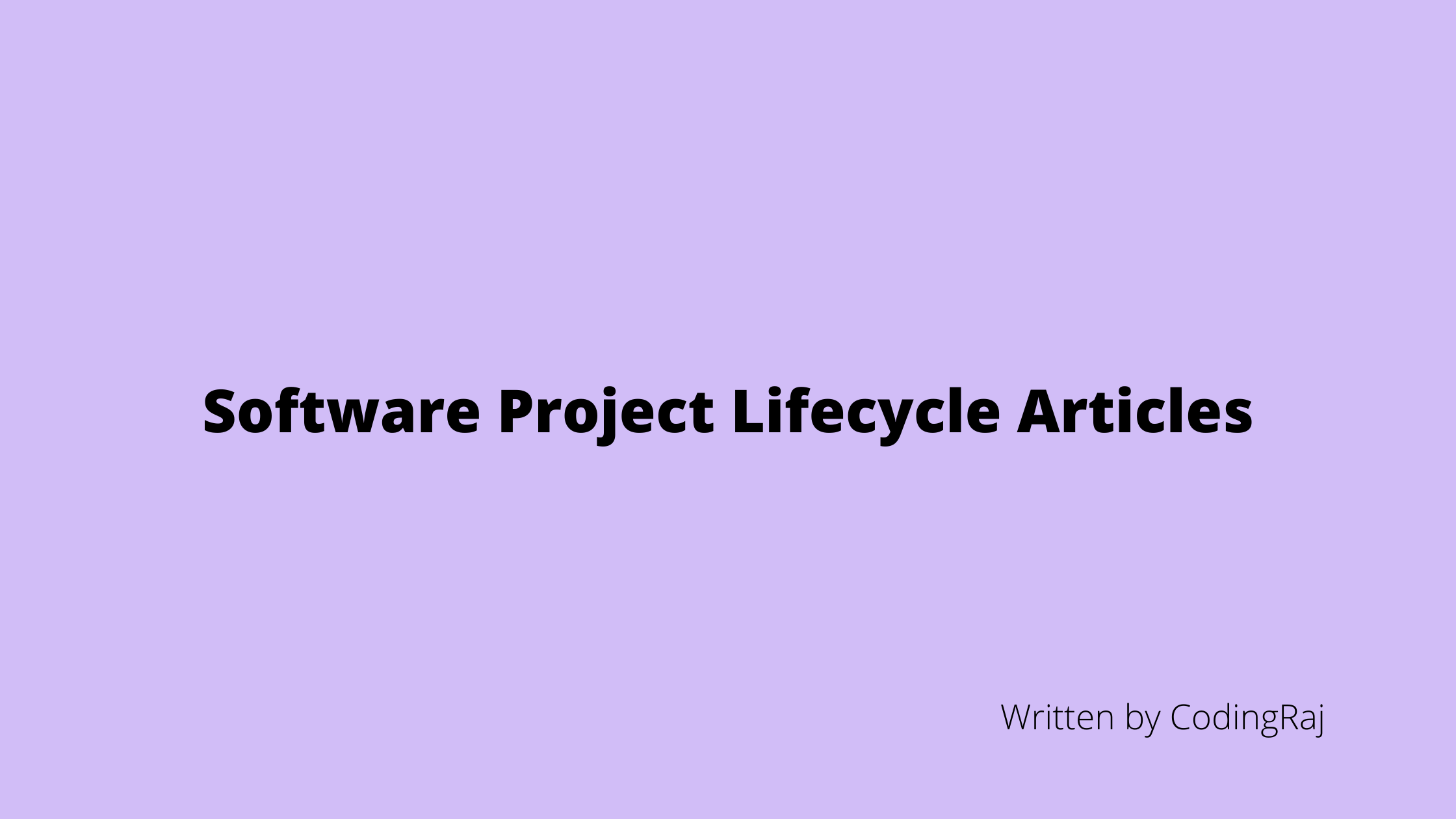 Software Project Lifecycle Articles