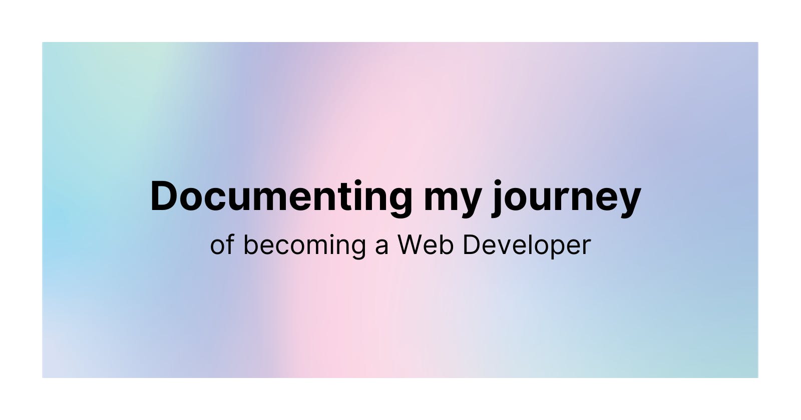 Day 1 of My Web Development Journey.