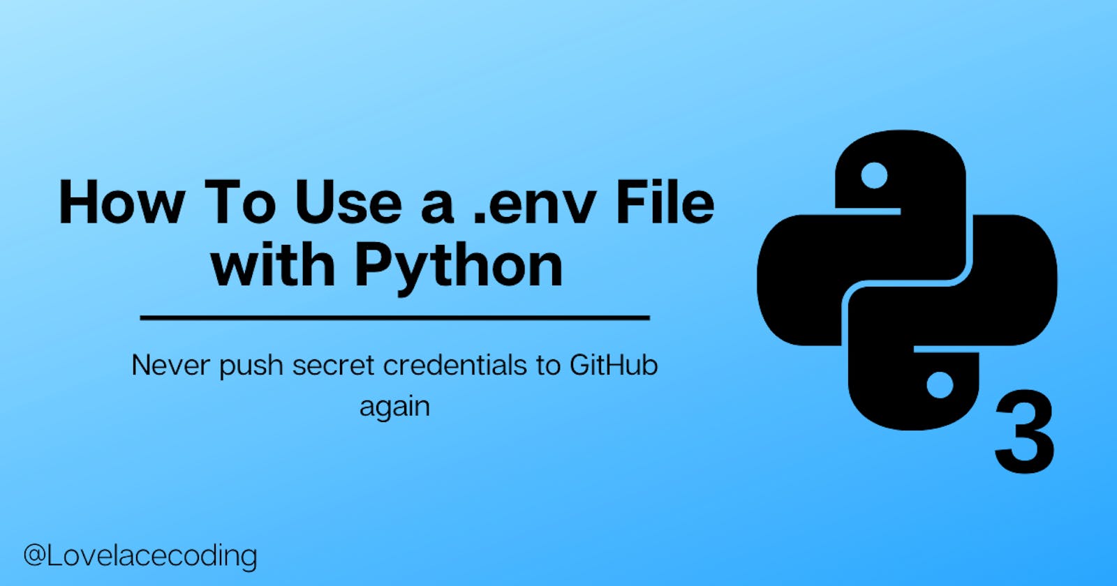 How To Use a .env File With Python