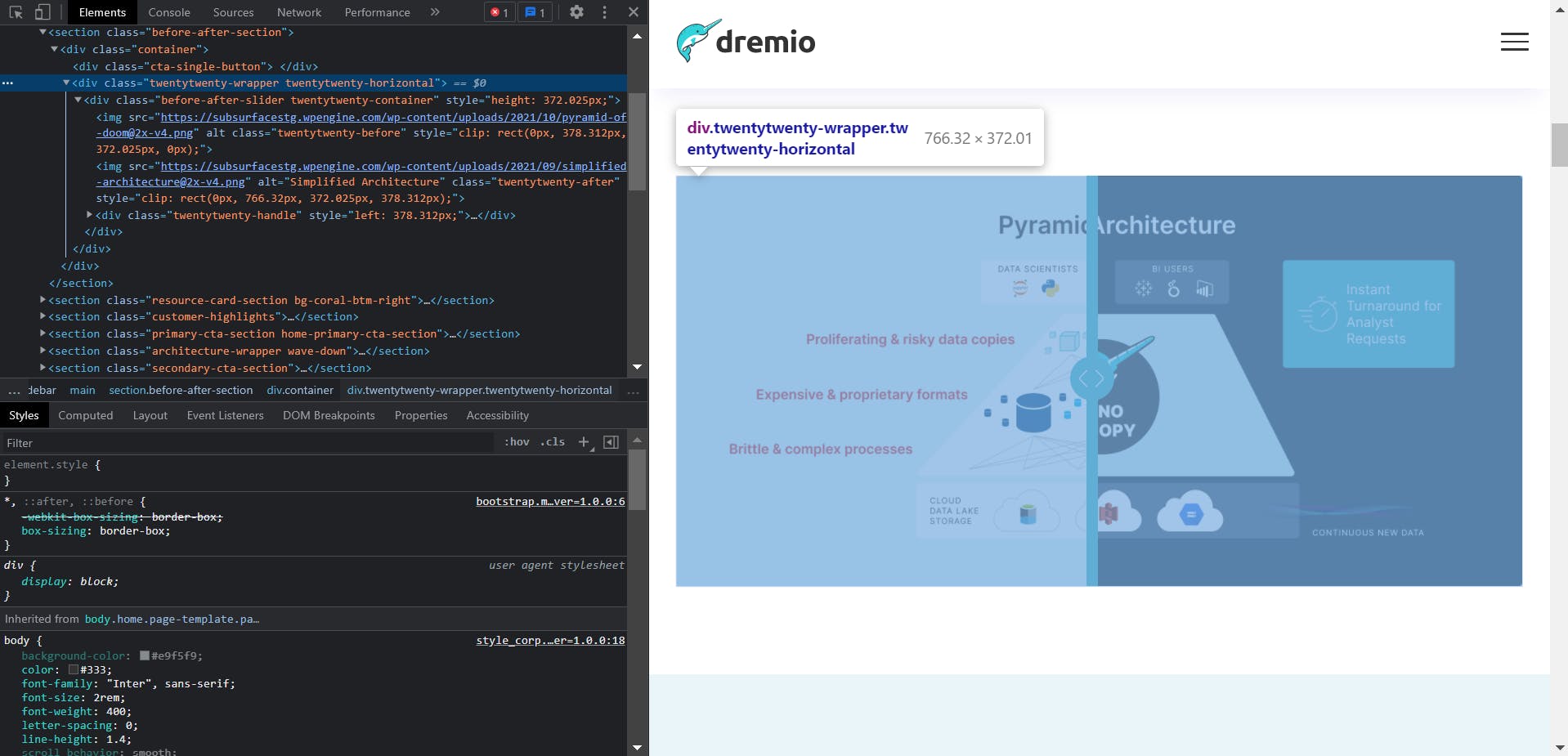 Inspecting Dremio component.png