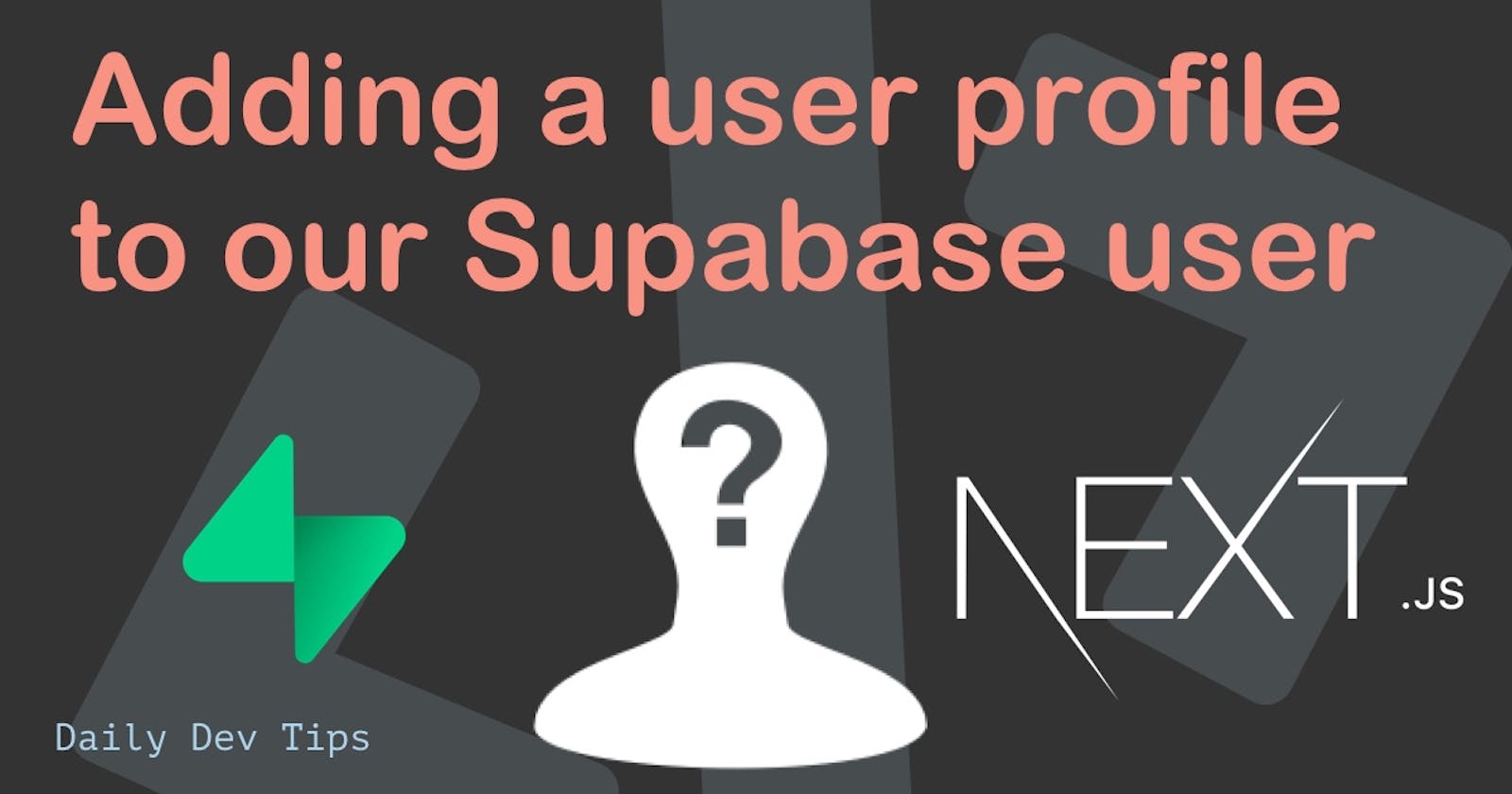Adding a user profile to our Supabase user