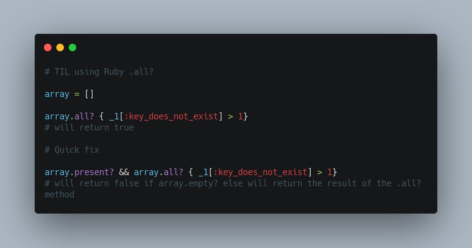 Ruby: Using .all? when the variable can be an empty array