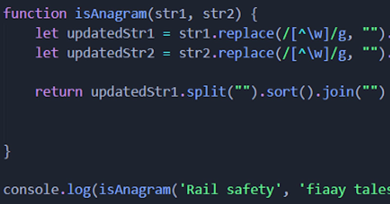 Anagram(Javascript)