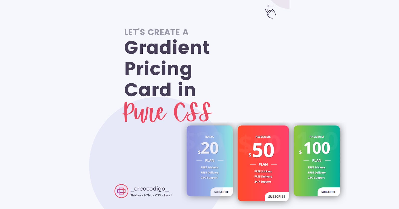 Gradient Pricing Card in Pure CSS