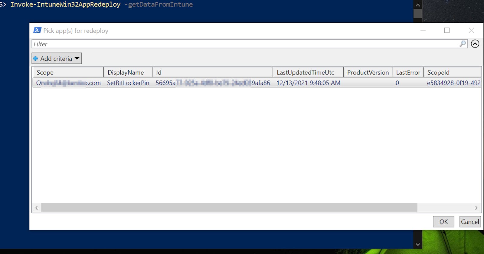 Force redeploy of Intune Applications using Powershell