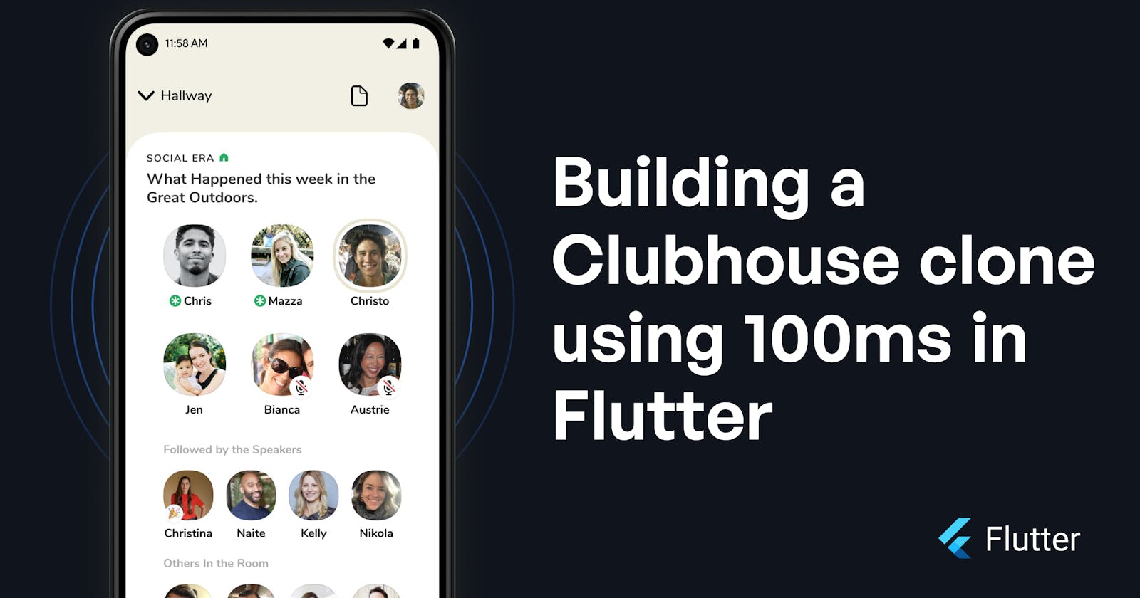 Building a Clubhouse clone using 100ms in Flutter