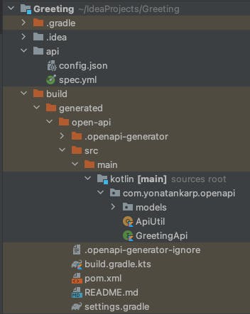 build directory generated code