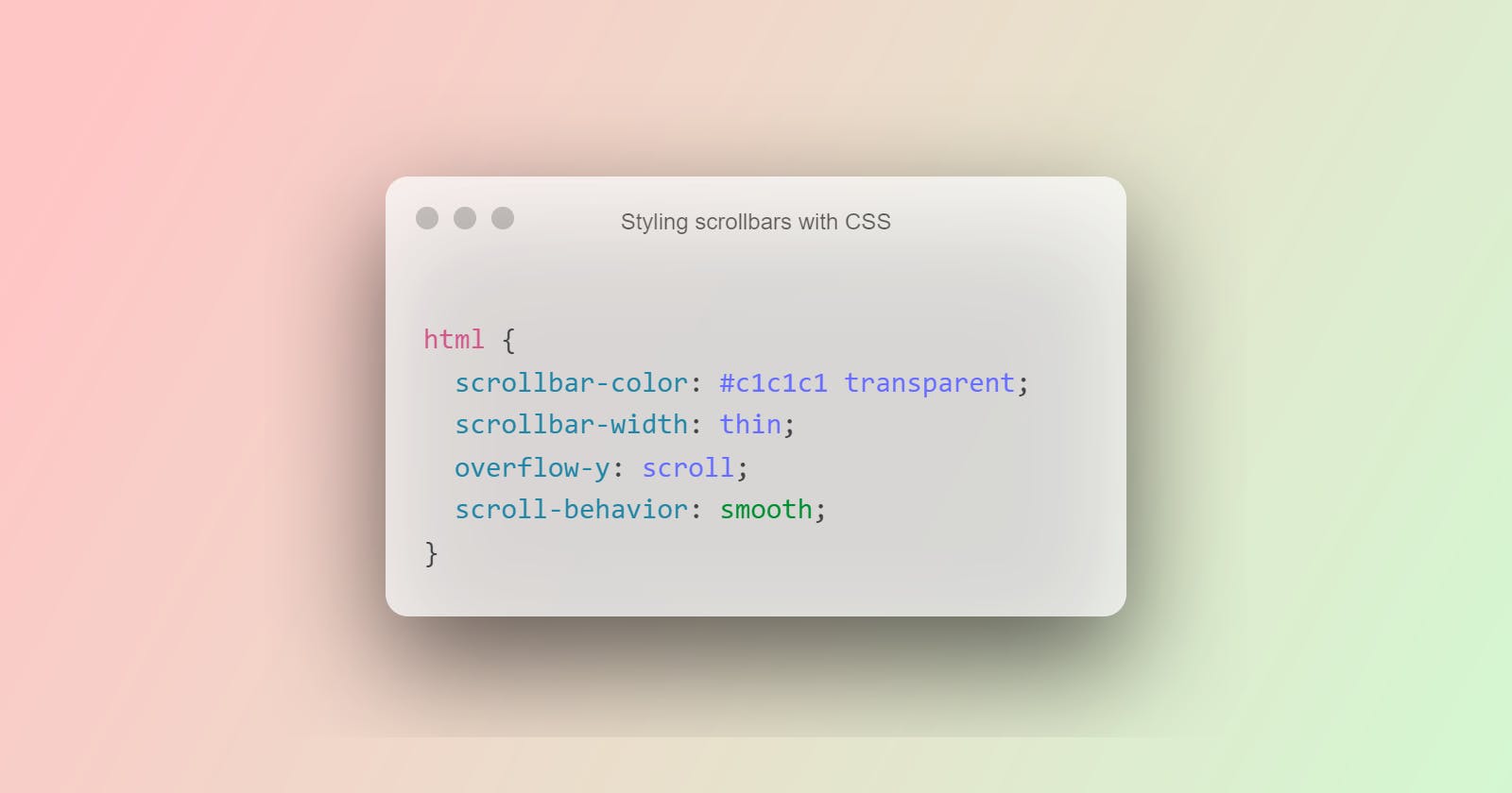 Styling scrollbars with CSS
