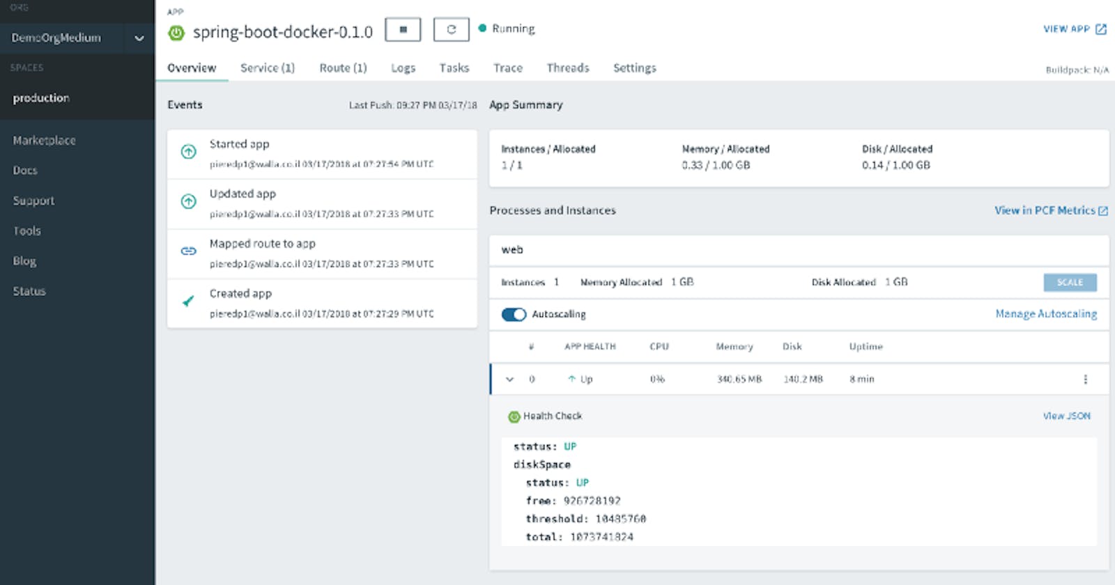 Exploring Pivotal Cloud Foundry’s Apps Manager