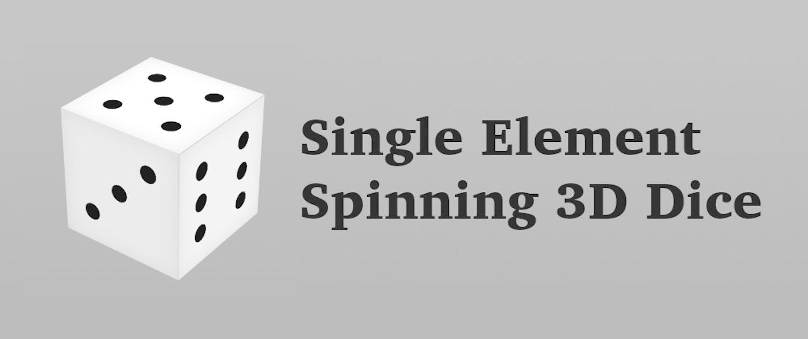 Single element dice with CSS
