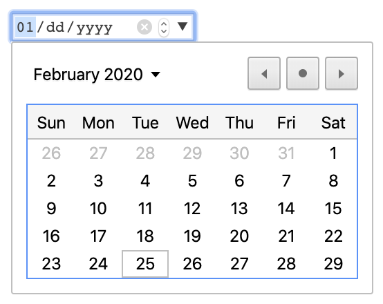 Default date picker on Chrome