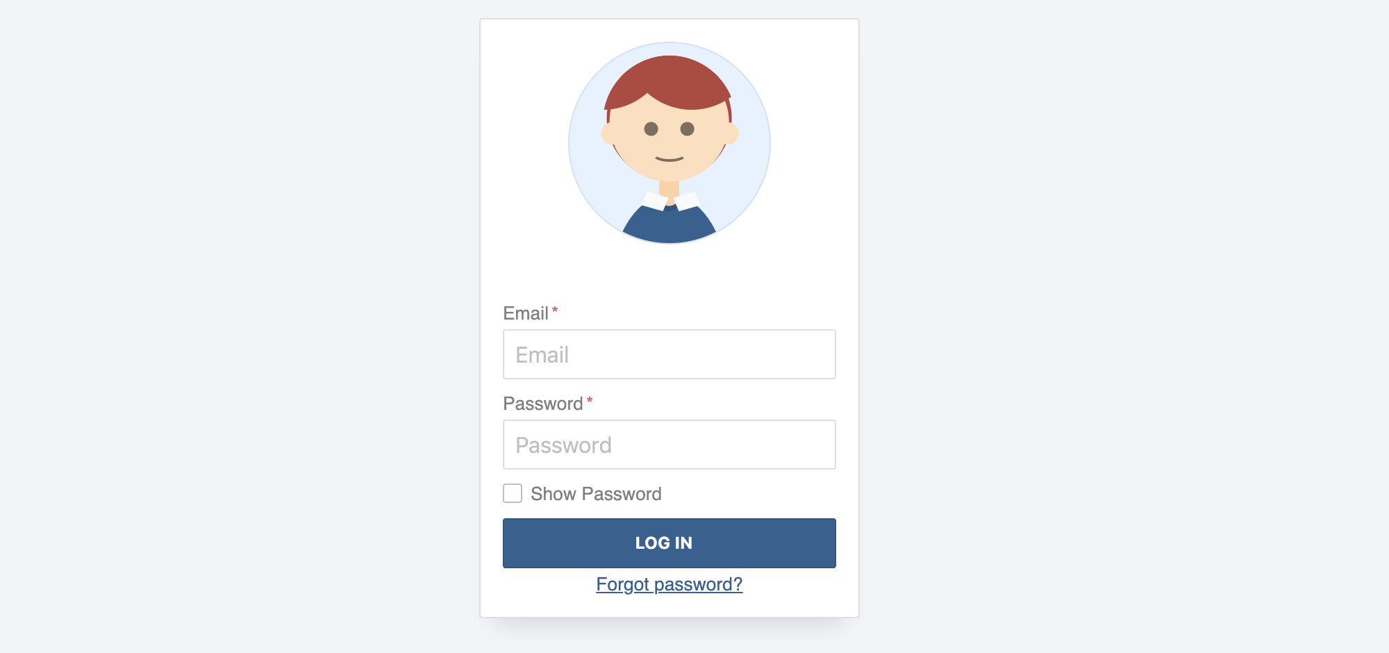 Screenshot of the form