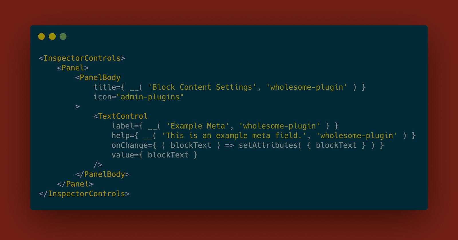 Add a Sidebar to your Custom WordPress Block with InspectorControls