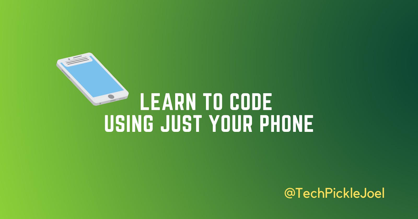 Learn to code using just your phone