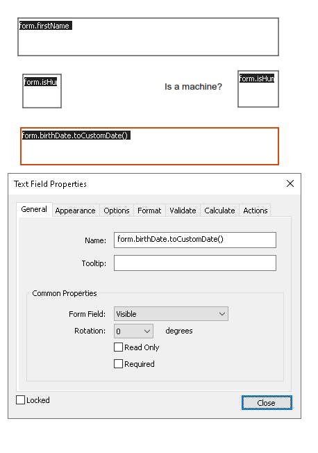 Manipulating a PDF form with Json Data