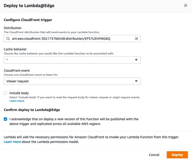 Lambda function 301 redirects