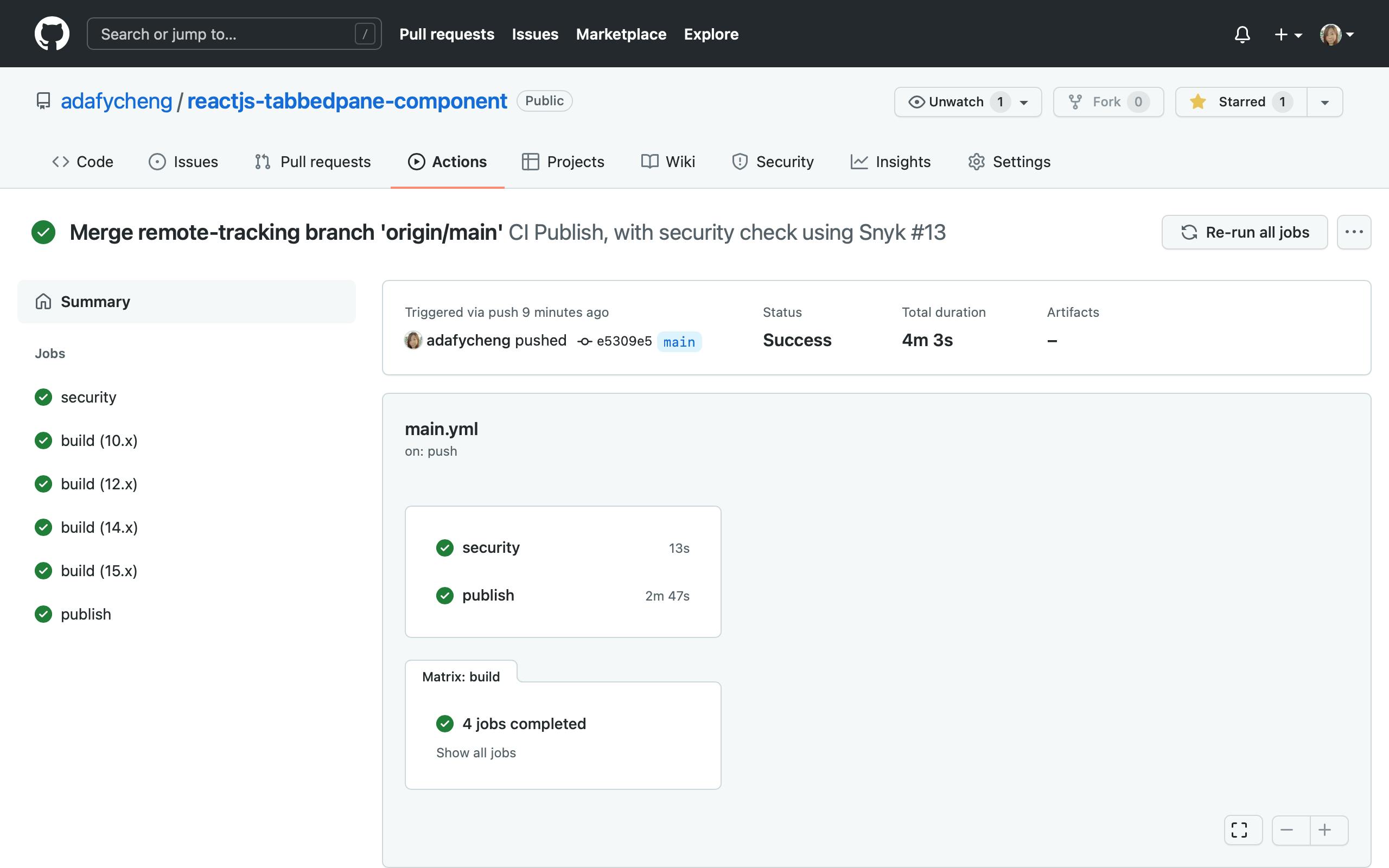 GitHub Action Completed