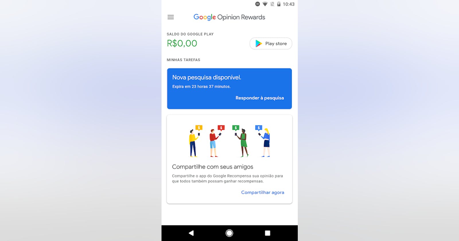 Ganhe dinheiro na internet: Google Opinion Rewards
