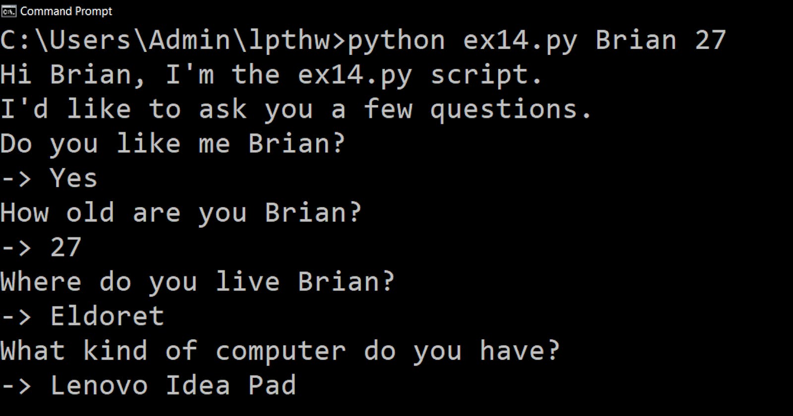 Learning Python the Hard Way