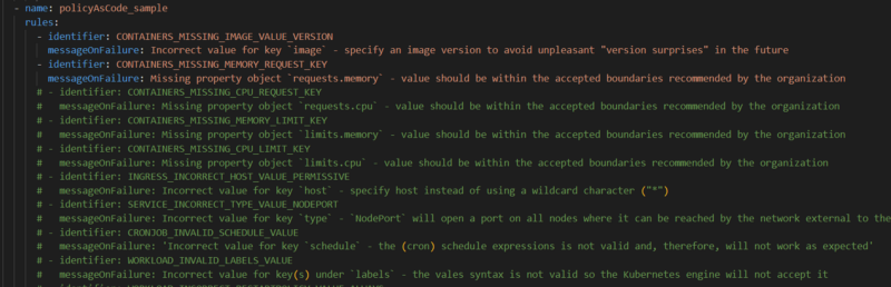 Creating custom policies in Datree