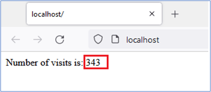 1.4 Browser - localhost - number of visits 343.png