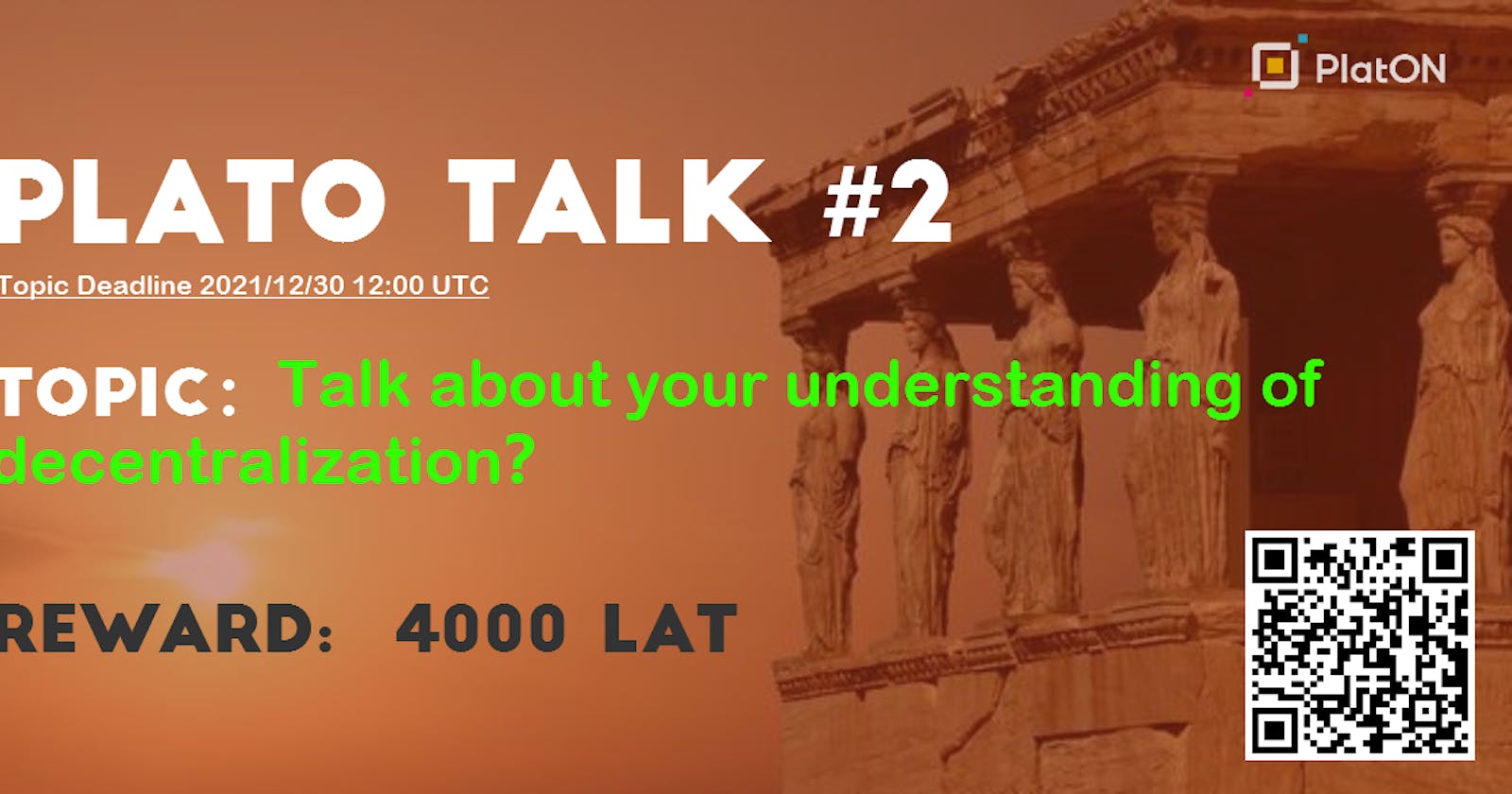 PLATO TALK #2 — Wonderful discussion sharing