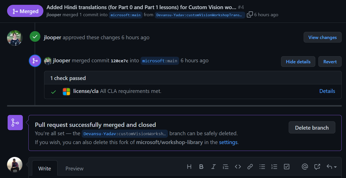 Added Hindi translations (for Part 0 and Part 1 lessons) for Custom Vision wo by Devansu-Yadav  Pull Request #4  microsoft_workshop-library - Google Chrome 24-12-2021 10_45_08 (2).png