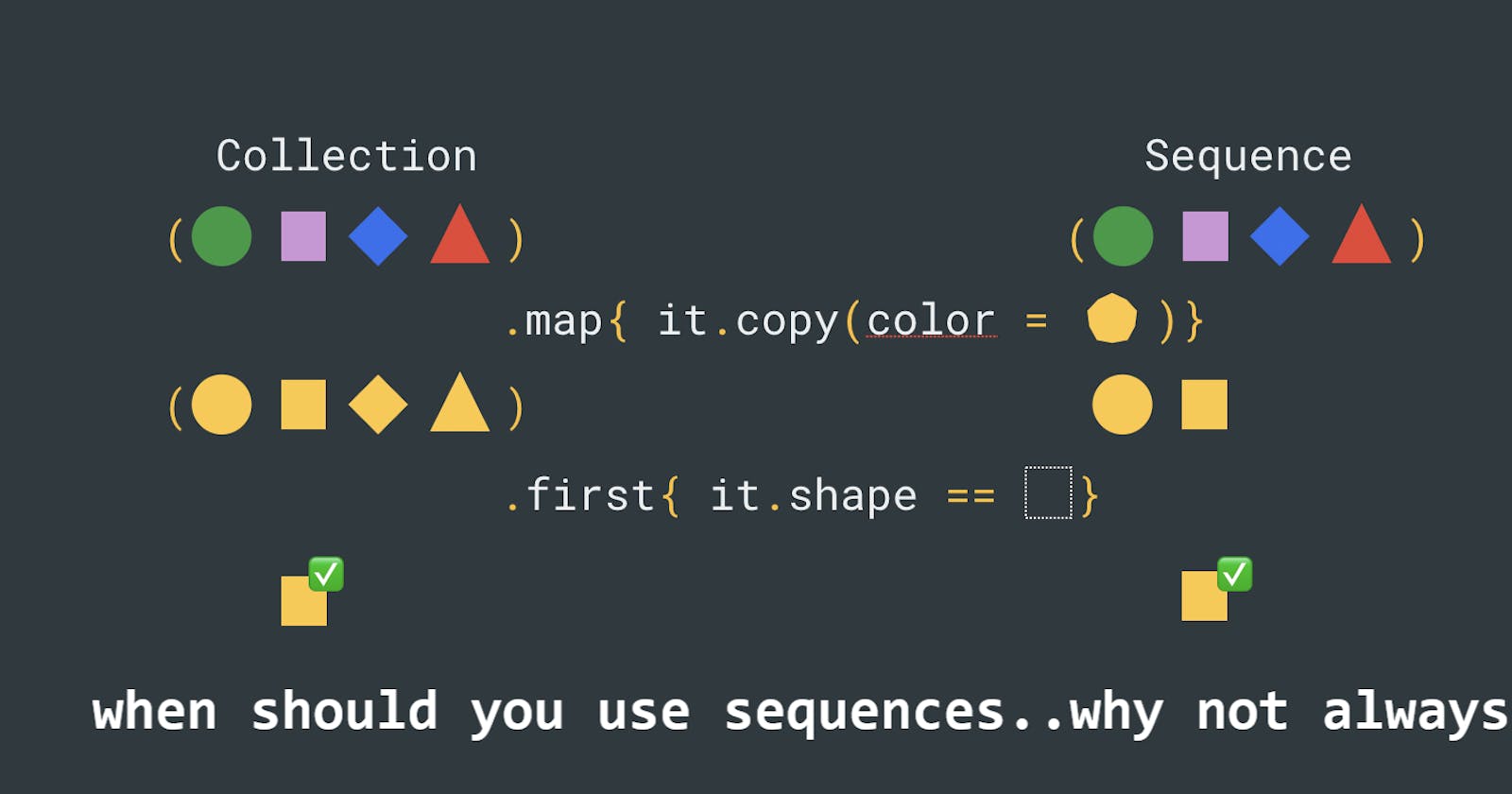 Sequences in Kotlin collections.