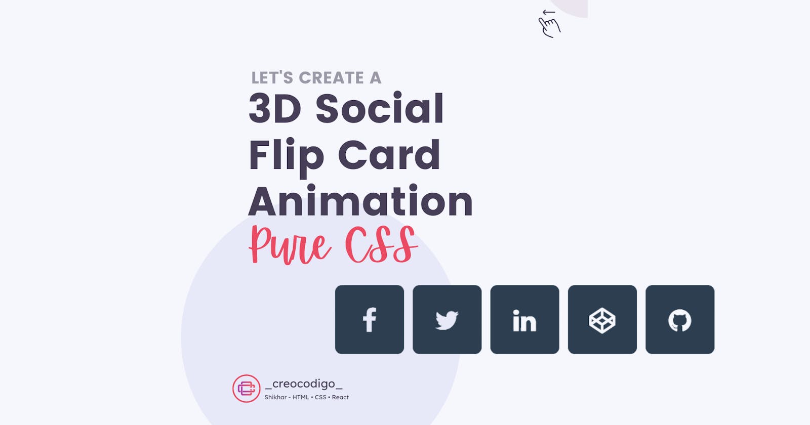 3D Social Flip Card Animation