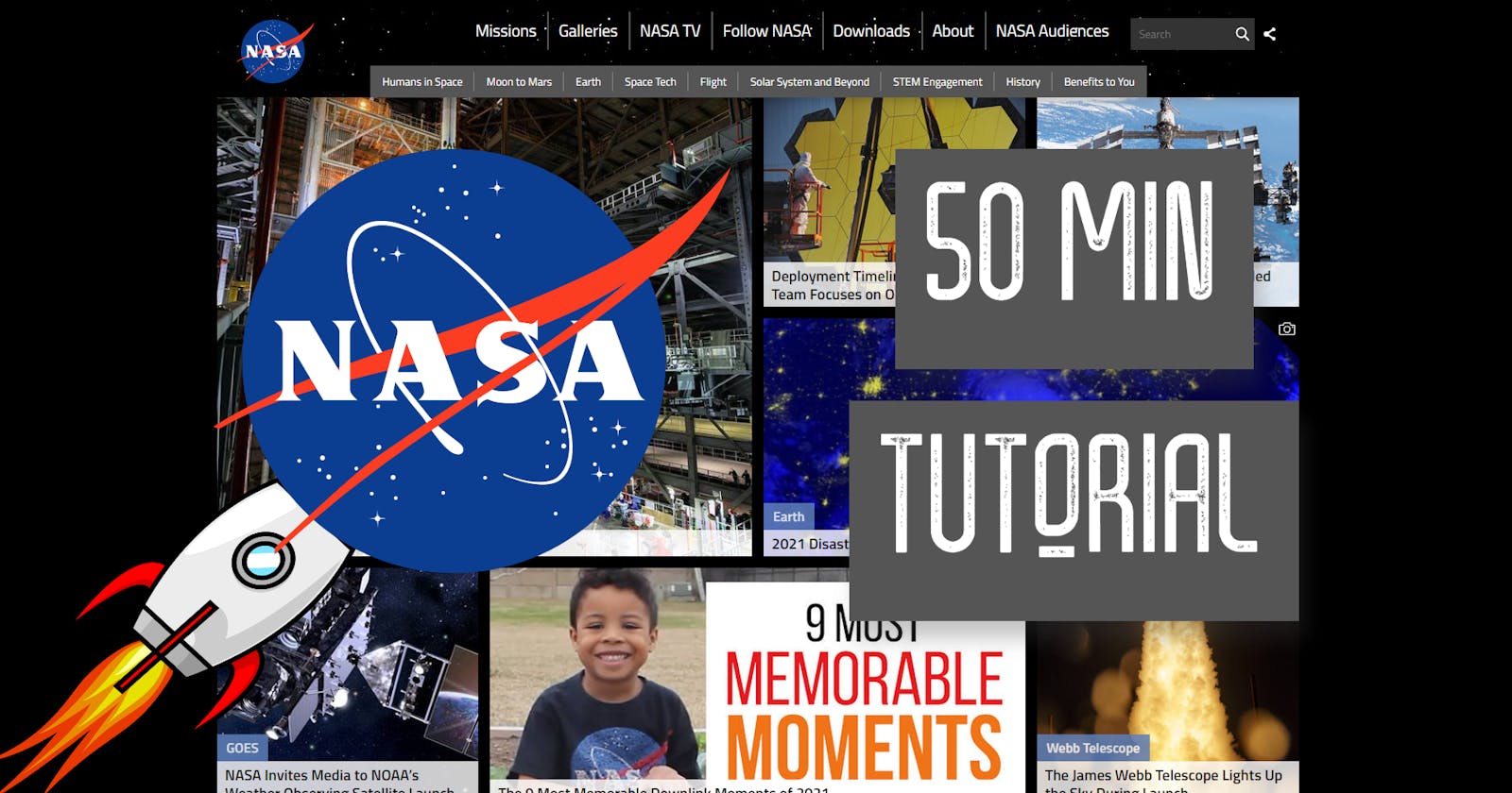 Make NASA's landing page in 50 minutes - CSS & HTML