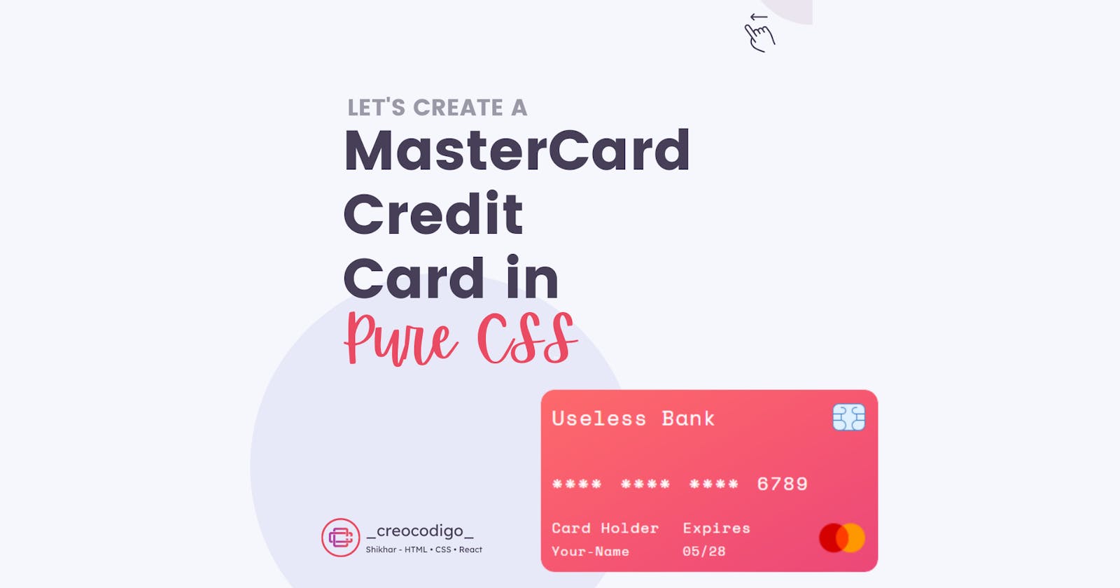 Master Card Design in Pure CSS