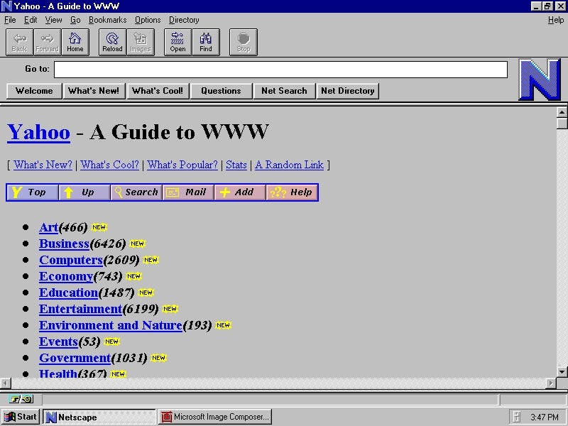 A screenshot of an example of web1